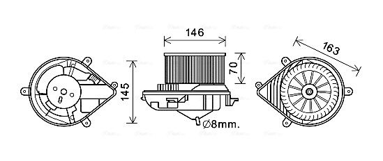 AVA QUALITY COOLING vidaus pūtiklis PE8394